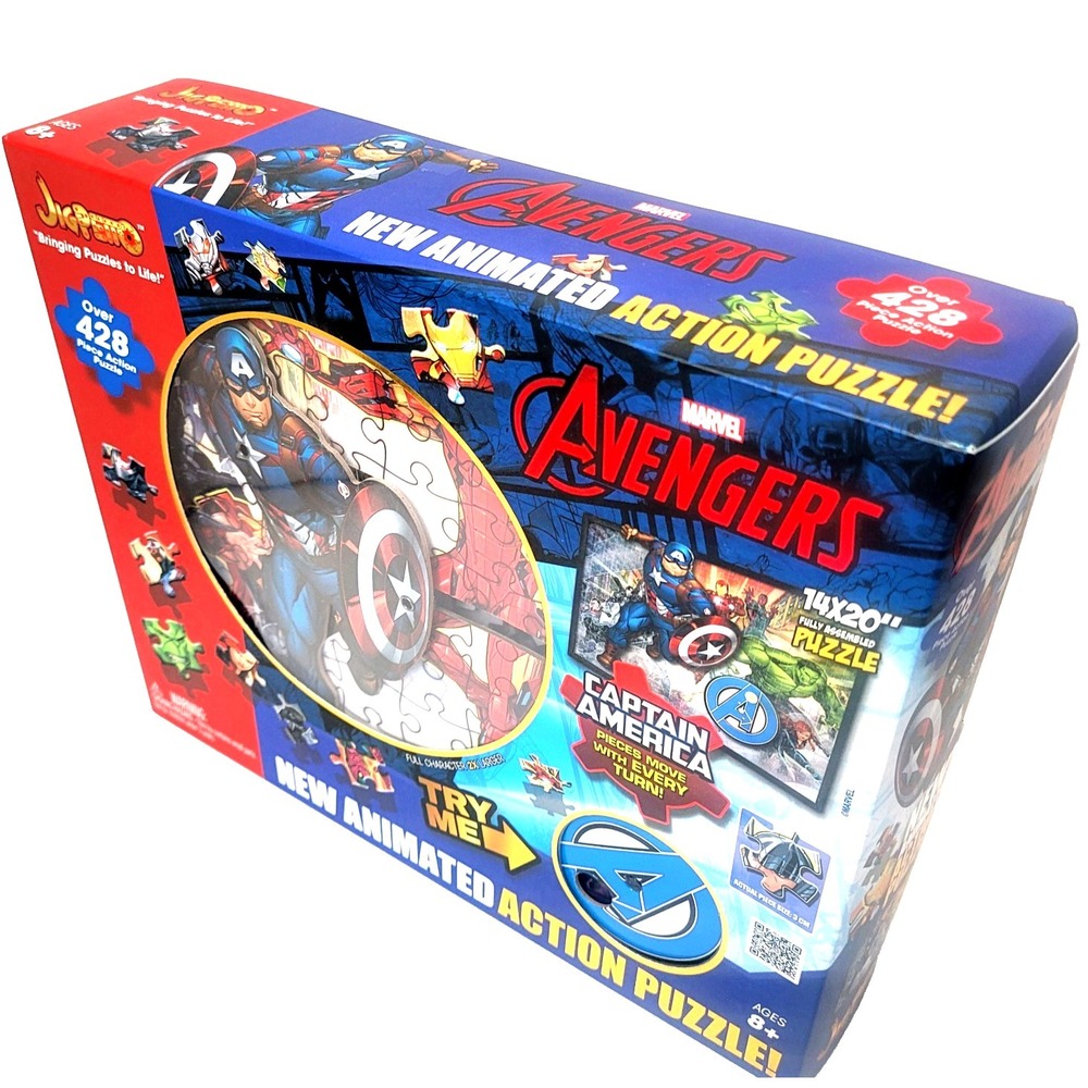 Marvel Avengers‎ Animated 428 Piece Jigsaw Puzzle Captain America Hulk Iron Man